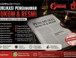 KawanJariNews.com Perluas Layanan Penerbitan Pengumuman Hukum Yang Resmi Lewat Media Cetak Dan Online