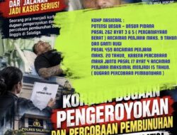 Ancaman 15 Tahun Penjara Mengintai Pelaku Pengroyokan Sholeh di Salatiga