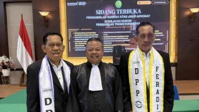 Eko Ponco Resmi Disumpah Jadi Advokat Lewat Program Beasiswa Penuh FERADI WPI di Surabaya